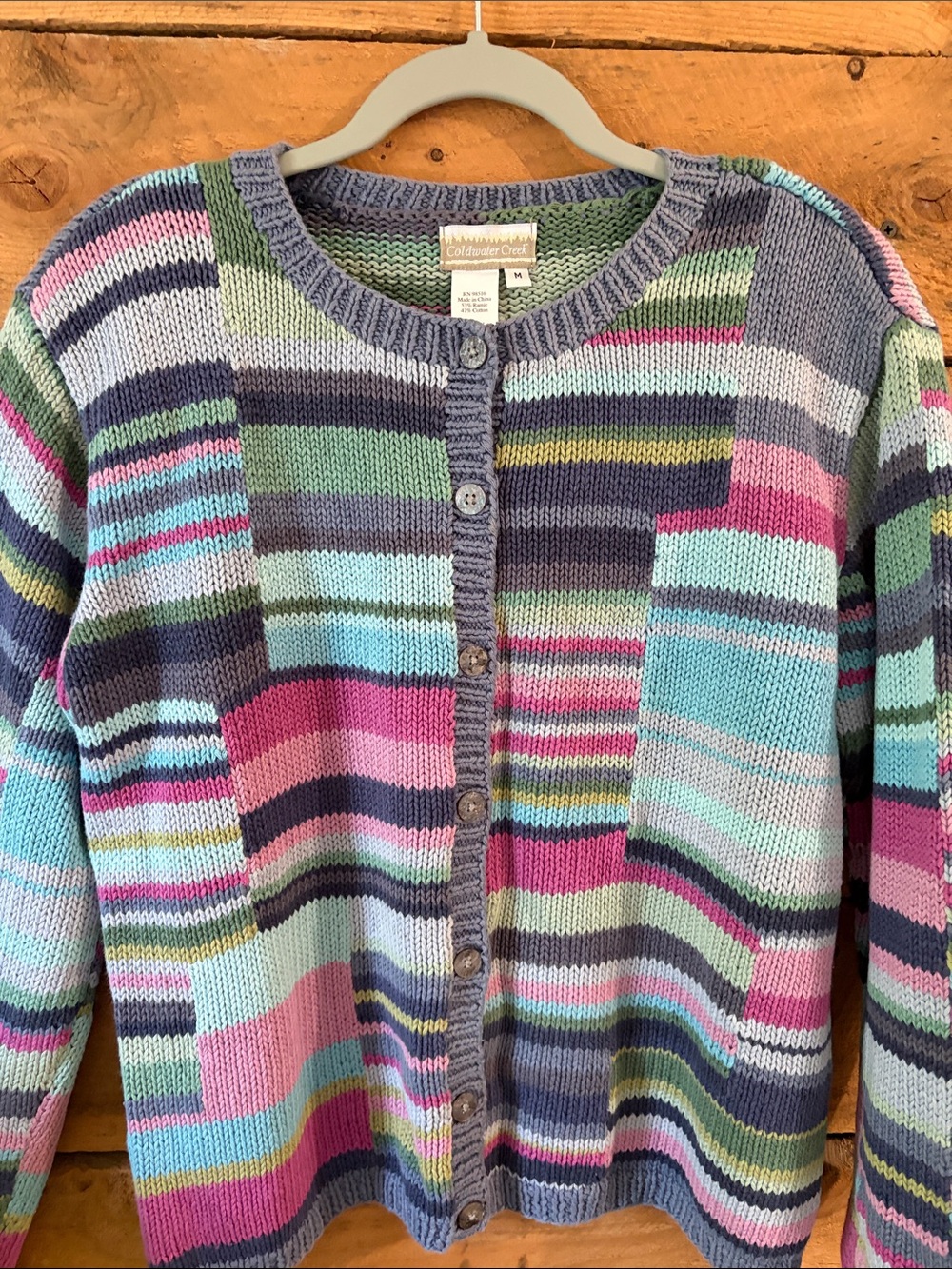 Coldwater Creek Multi-Color Striped Women's Cardigan Sweater